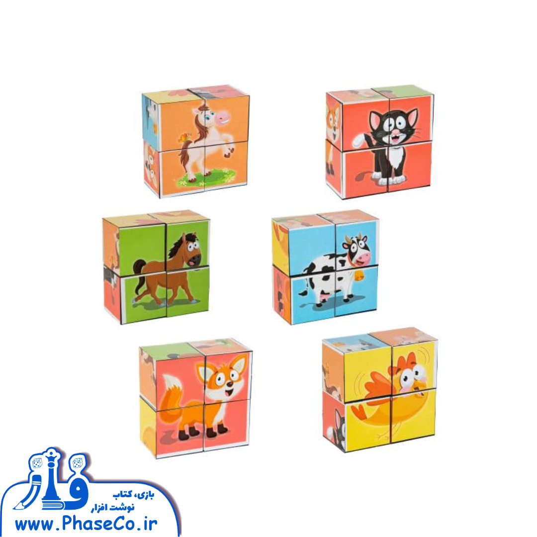 پازل مکعبی 6 تایی 4 تکه سلفونی پازل مکعبی 6 تایی 4 تکه سلفونی - Image 1