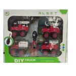 کامیون آتش نشانی 4 عددی با آدمک