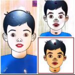 پازل ام دی اف دکمه دار صورت پسر