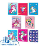 دفتر یک خط 50 برگ طلقی تک رنگ تک فنر عرش