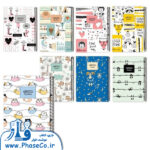 دفتر فانتزی یک خط 100 برگ دوجلدی (123) ازاده