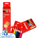 مداد رنگی 6 رنگ تخت مقوایی پنتر