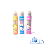 مداد رنگی 12 رنگ استوانه فلزی پالمو