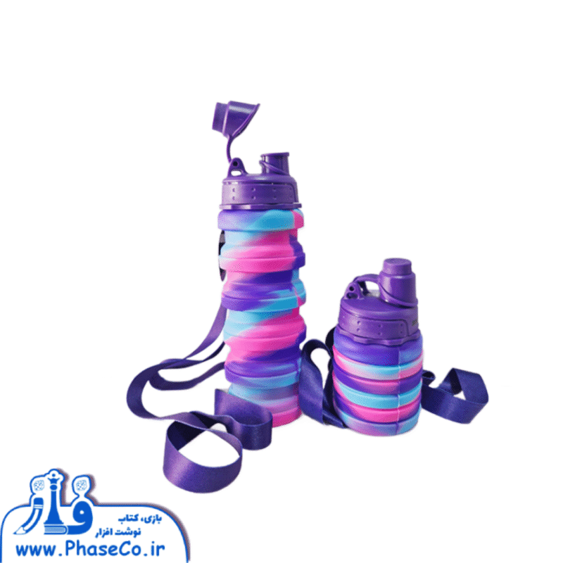 قمقمه سیلیکونی اکاردئونی رنگین کمان 9344