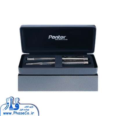 خودکار کادویی دو عددی Matte Black body - PL103