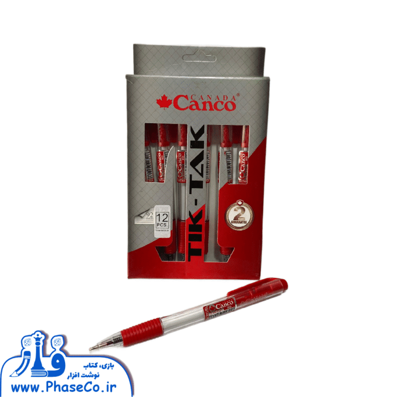 خودکار فشاری 1 قرمز تیک تاک گریپ دار - Image 1
