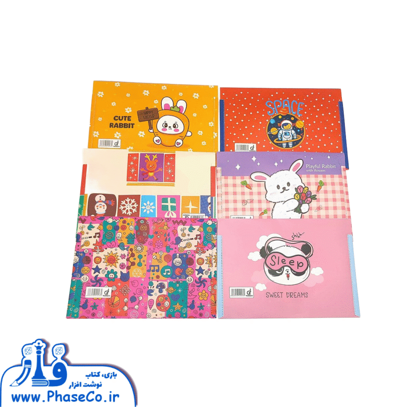 پوشه دکمه دار 250 میکرون فانتزی A4 - Image 1