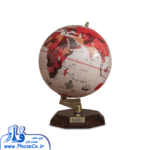 کره جغرافیایی سایز 20 سانتی متر پایه چوبی 8 ظلعی کد 114